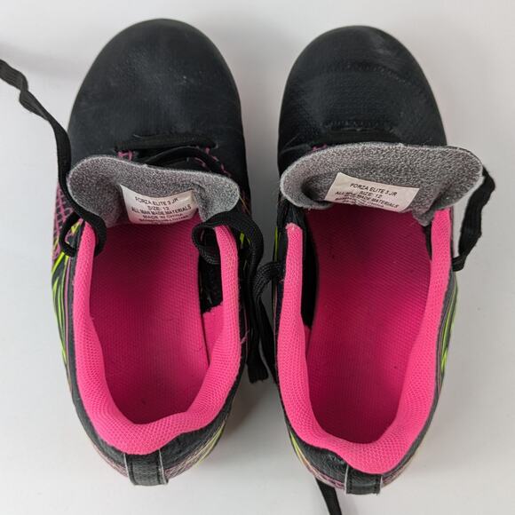 Girls Soccer Cleats Size 12 Lotto Forza Elite 3 JR Neon Pink Yellow 80s Bright - Picture 12 of 16